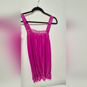 Macy's Vibrant Pink Chemise with Lace Detail